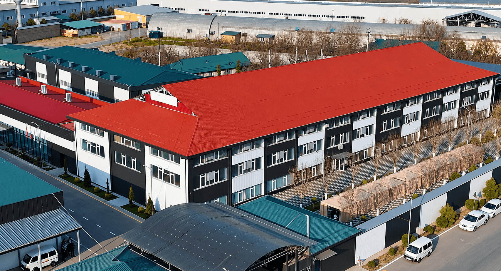 Fazo Textile rasmiy saytidagi korxona hududining yuqoridan olingan surati