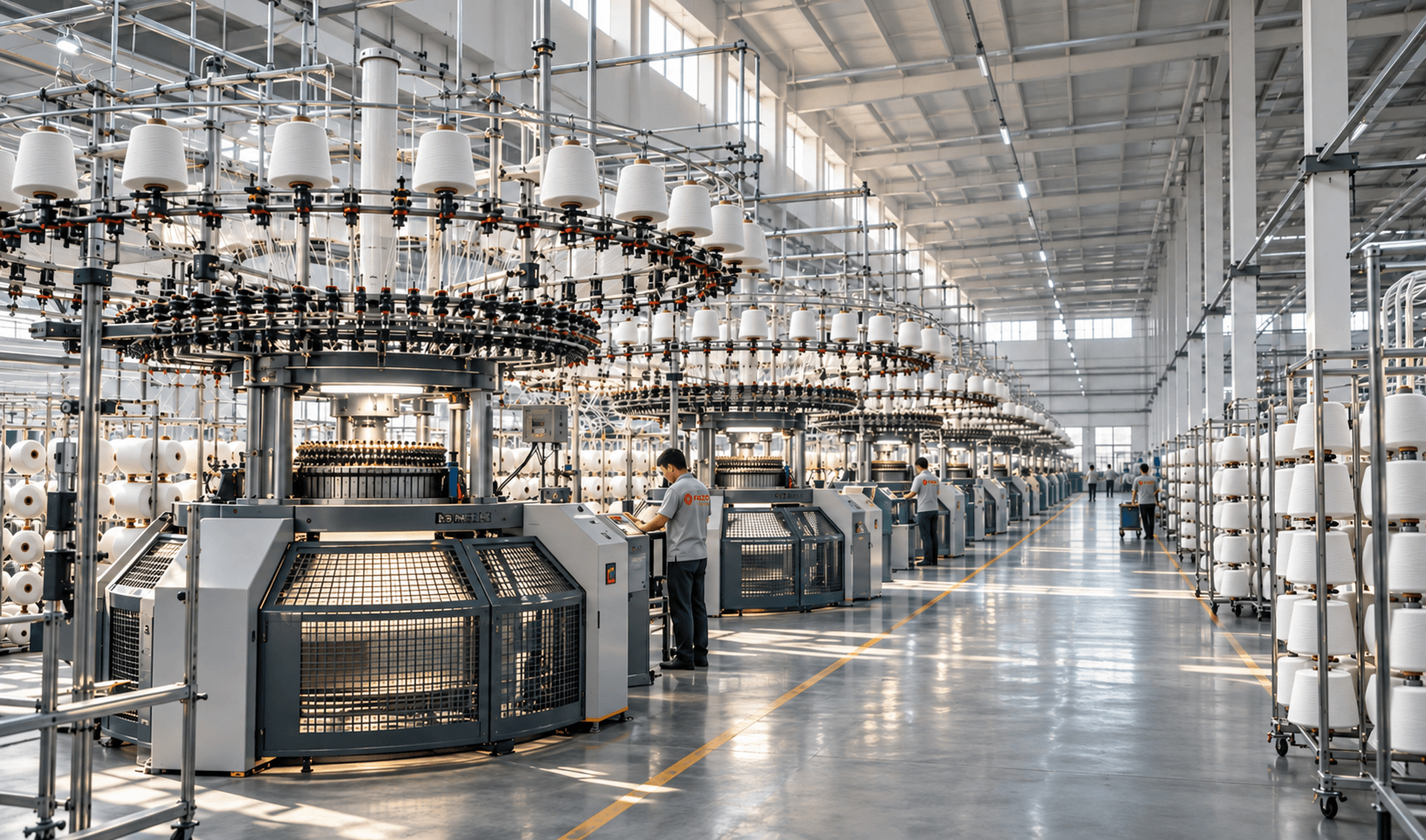 Fazo Textile rasmiy galereyasidagi tekstil ishlab chiqarish uskunalari